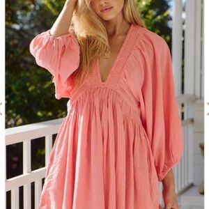 Free People Coral Pink Dress